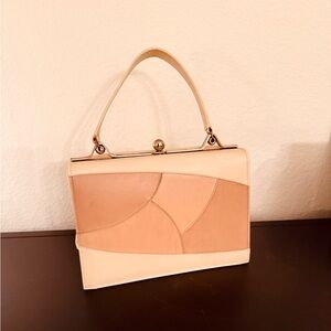 Vintage Patchwork Metal Frame Handbag
